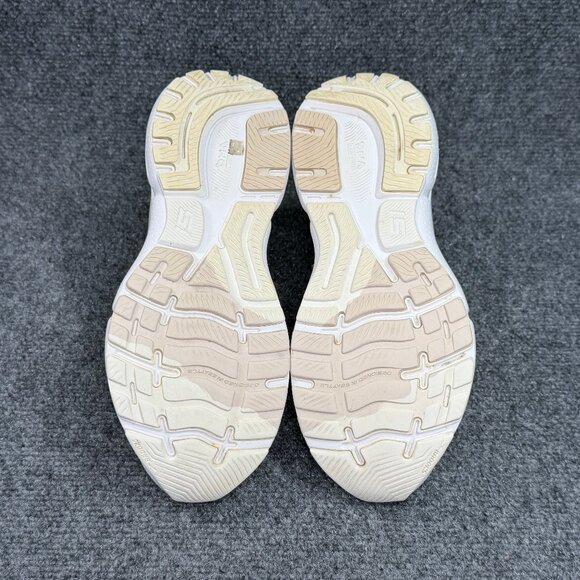 Brooks Ghost 15 Running Shoe Womens Size 8.5 White Tan Athletic Training Sneaker - Picture 10 of 12